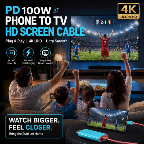 ⚡ 4K USB-C to HDMI Display Cable with 100W PD Fast Charging (2M) 📺