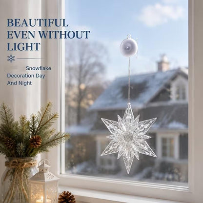 ❄️ DIY Christmas Snowflake Window Lights – Battery-Powered Festive Window Decorations