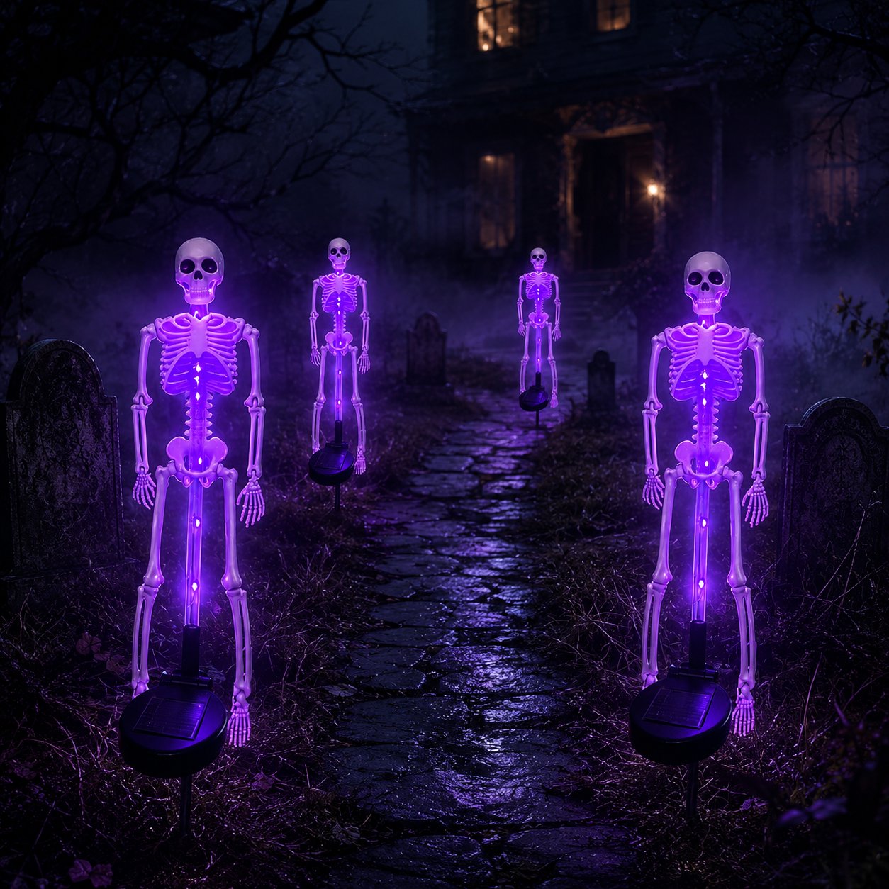 💀 Solar Skeleton Yard Stake – Halloween Outdoor Decor