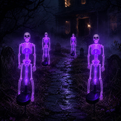 💀 Solar Skeleton Yard Stake – Halloween Outdoor Decor