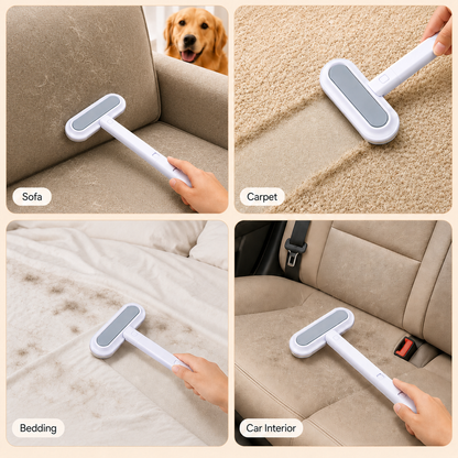 Reusable Pet Hair Remover Brush for Carpets, Couches & Furniture