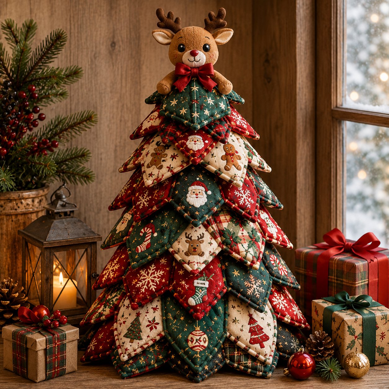 🎄DIY Quilted Christmas Tree Kit for Cozy Handmade Holiday Decor