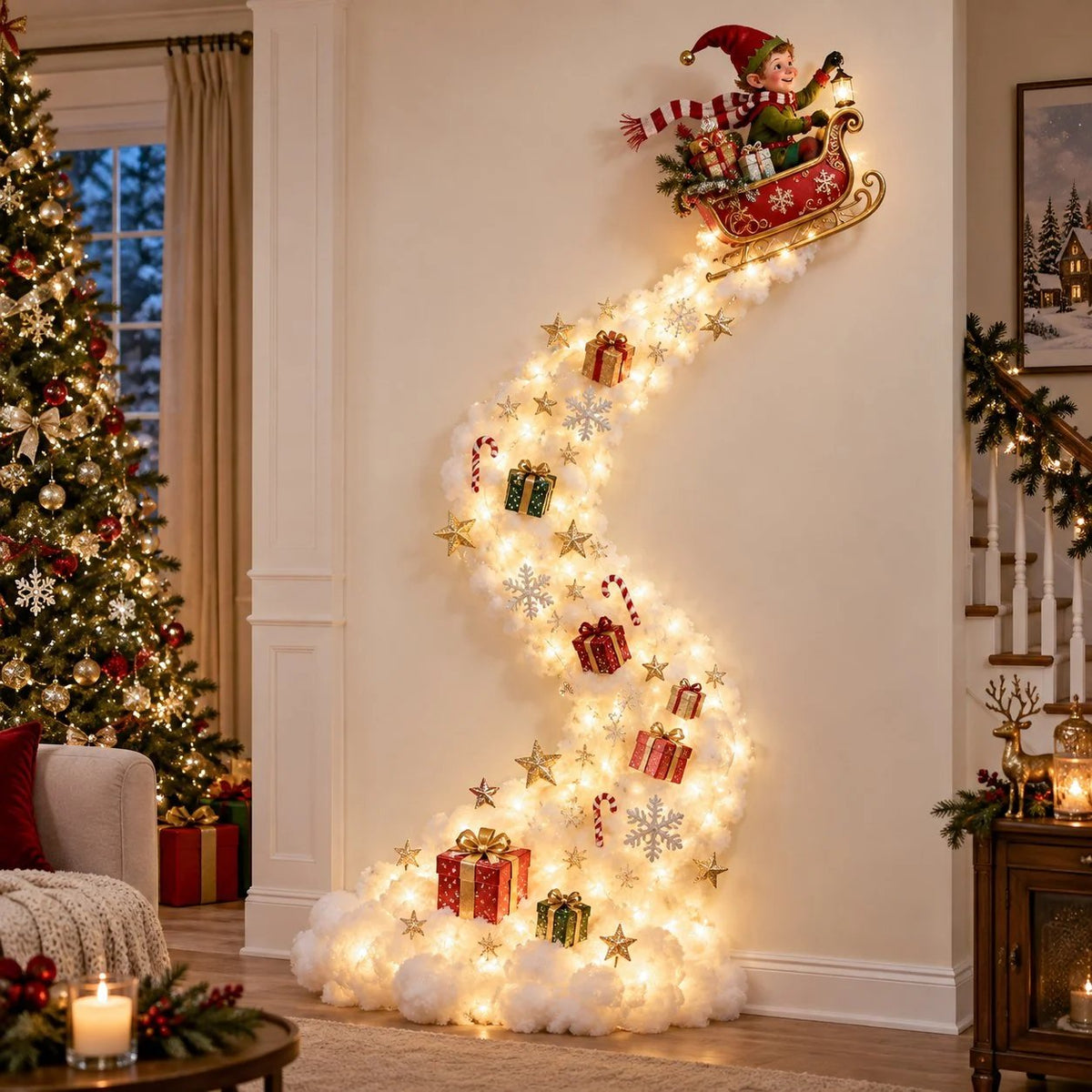 (🎁Last Day 49% OFF)🎄✨Christmas Magic Trail Wall Light - A Little Christmas Magic, Right on Your Wall