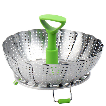 🔥 49% OFF Expandable Stainless Steel Steamer Basket – Foldable 3-in-1 Pot Insert