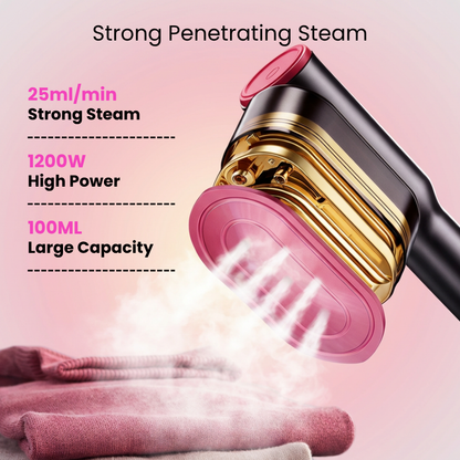 🔥 50% OFF Portable Clothes Steamer 👔 Wrinkles Gone in Just 5 Seconds