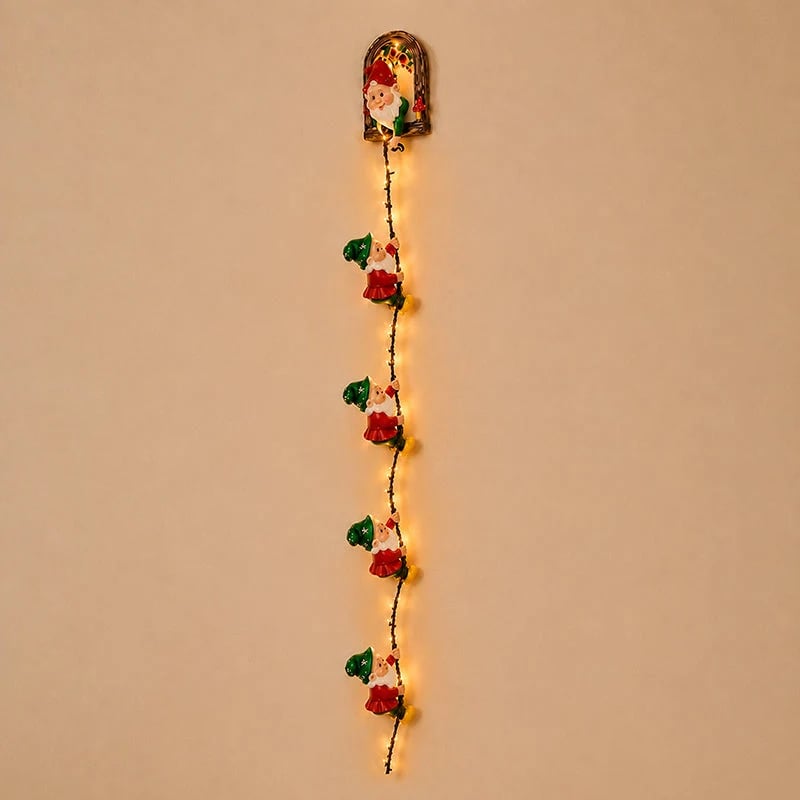 🔥Christmas Gnome String Lights – Cozy Lighted Wall Decoration