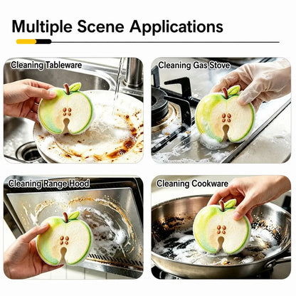 🍎 50% OFF 6PCS Fruit-Shaped Expandable Sponges – Cute Cellulose Kitchen Cleaning Set