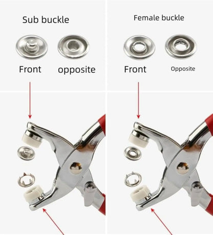 🔥 49% OFF Snap Button Pliers Kit ✨ Easy DIY Fastener Tool for Clothing & Sewing