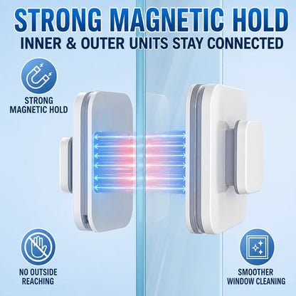 💯 6-in-1 Double-Sided Magnetic Window Cleaner | Safe High-Rise Glass Wiper with Squeegee 🪟