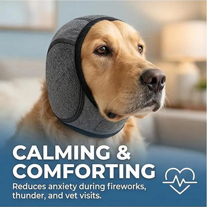 🐶 Dog Noise-Reducing Ear Wrap – Help Make Fireworks, Thunder & Grooming Less Overwhelming 🔇