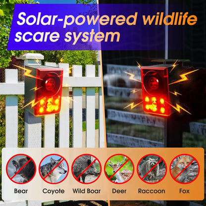 🚨 49% OFF Solar Motion Sensor Wildlife Alarm ☀️ 130dB Outdoor Deterrent
