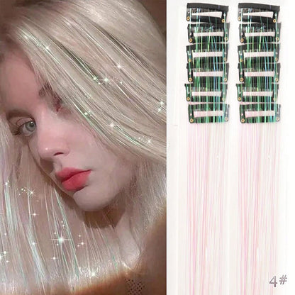 🔥Last Day50%OFF ✨Clip-in Tinsel Hair Extensions (12 tablets) box
