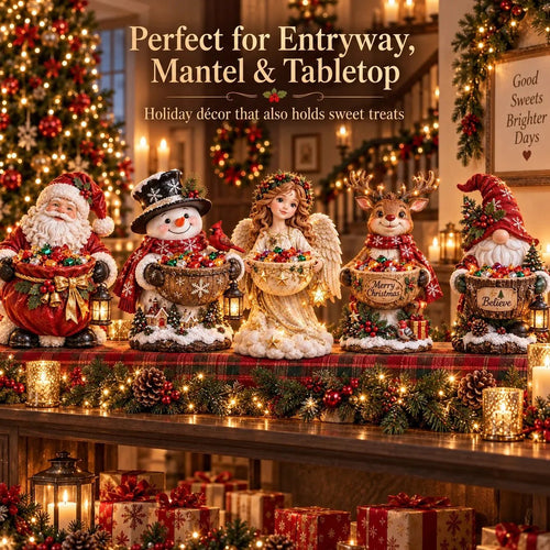 🎄 Lighted Christmas Candy Bowl Collection with Warm Holiday Glow (5 Festive Styles) 🍬