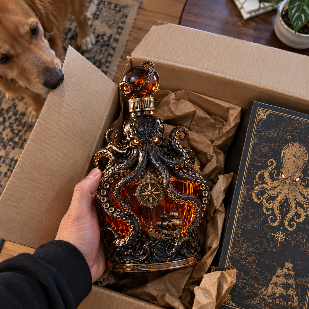 🐙 Kraken Nautical Whiskey Decanter – Legend of the Deep ⚓