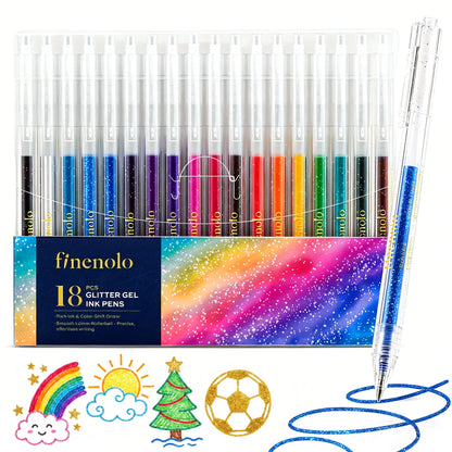 Finenolo Glitter Gel  Retractable 1.0mm Sparkle Set