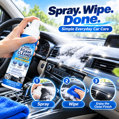 🚗 Car Interior Cleaning Kit – Multi-Purpose Foam Cleaner Spray Set for Leather, Seats & Dashboards ✨