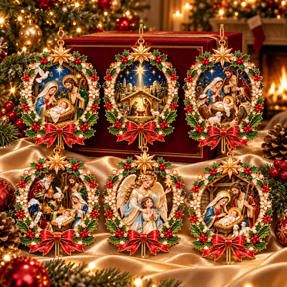 🎄 Sacred Christmas Nativity Tree Ornaments 6-Piece Set✝️