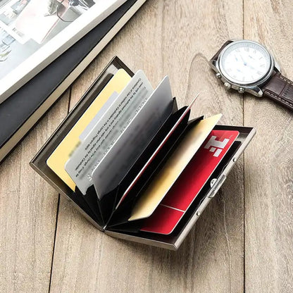 🔥 50% OFF – Slim RFID Blocking Stainless Steel Card Holder 💳