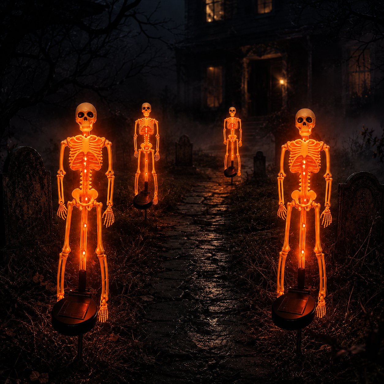 💀 Solar Skeleton Yard Stake – Halloween Outdoor Decor