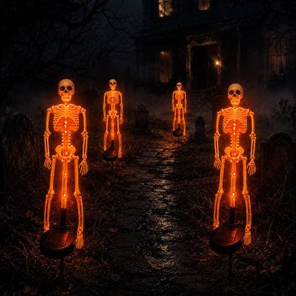 💀 Solar Skeleton Yard Stake – Halloween Outdoor Decor