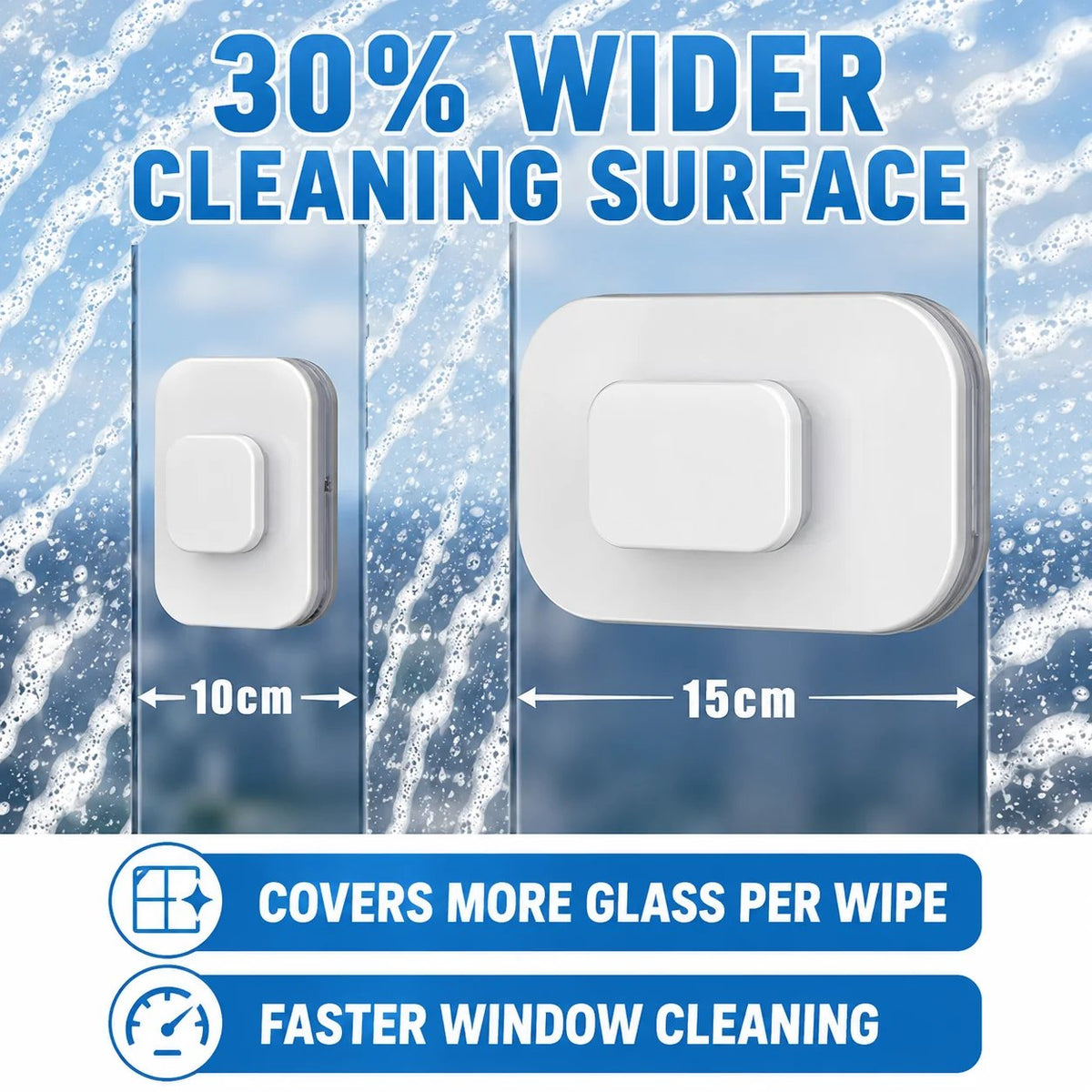 💯 6-in-1 Double-Sided Magnetic Window Cleaner | Safe High-Rise Glass Wiper with Squeegee 🪟