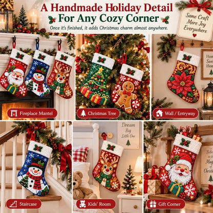 🎅 50% OFF ✨ DIY Diamond Painting Christmas Stocking Kit – 🎄 Make a Christmas Stocking They’ll Remember