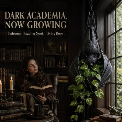 🦇 50% OFF Today 🌿 Gothic Hanging Bat Planter