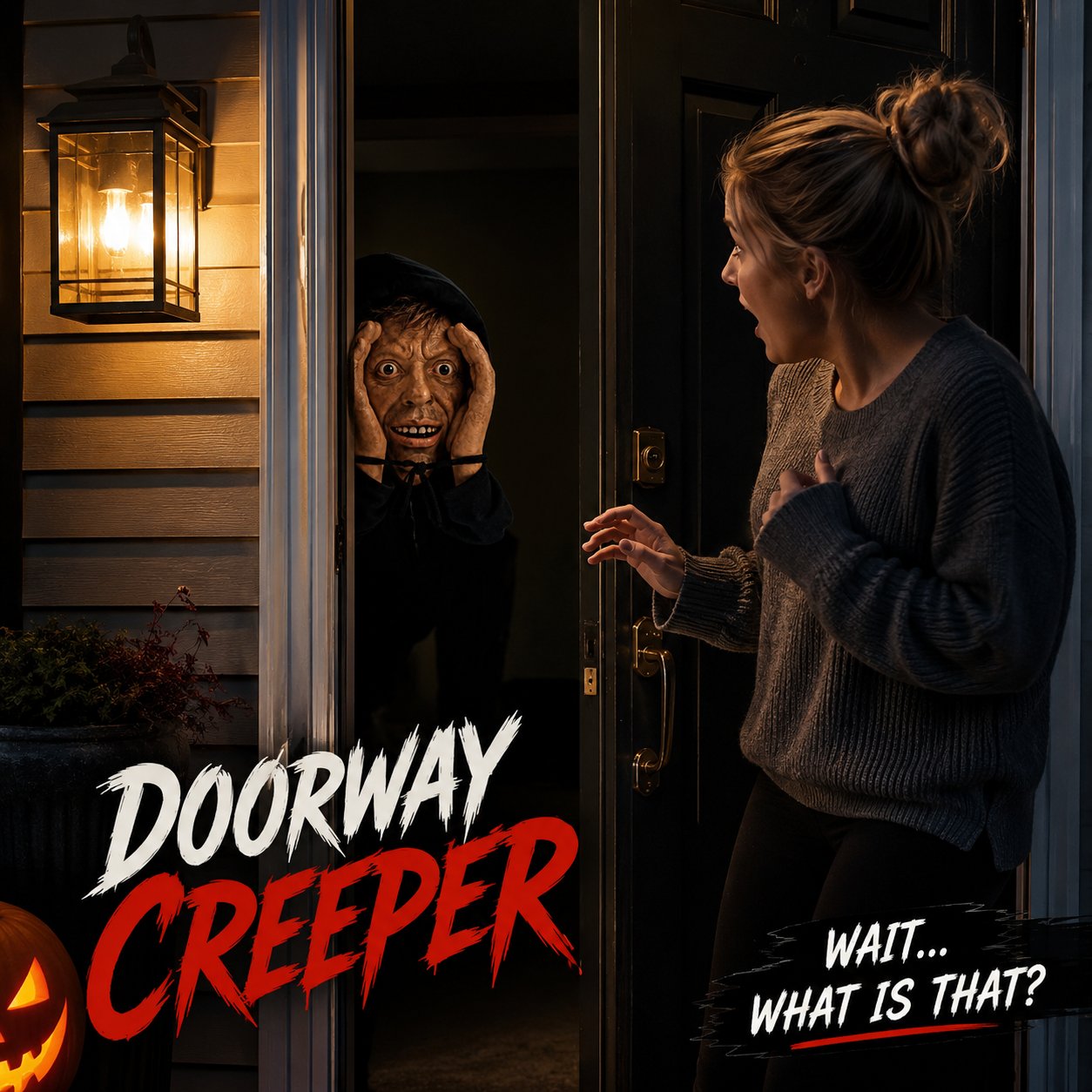 👀 “Stranger” Peeper – Creepy Halloween Window & Doorway Prank Decoration 🎃