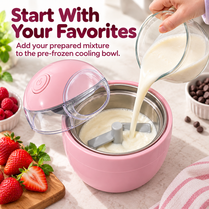 🍓 Mini Ice Cream Maker – Create Your Own Delicious Frozen Treats at Home! 🍨💕