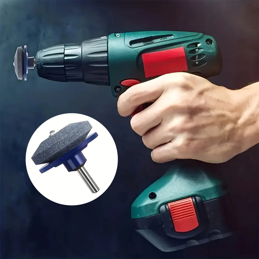 1pc Lawn Mower Blade Sharpener for Power Drill Hand Drill Universal Rotary Lawn Mower Blade Sharpener Tool for Quick Blade Grinding Sharpening Attachment for Garden Lawn Mower Maintenance
