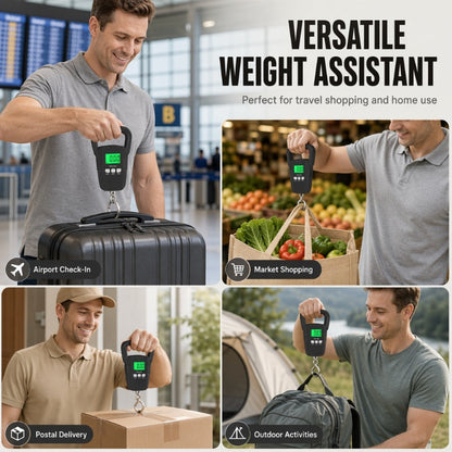 ⏰Portable Digital Hanging Scale – 50 kg Rechargeable Luggage Scale