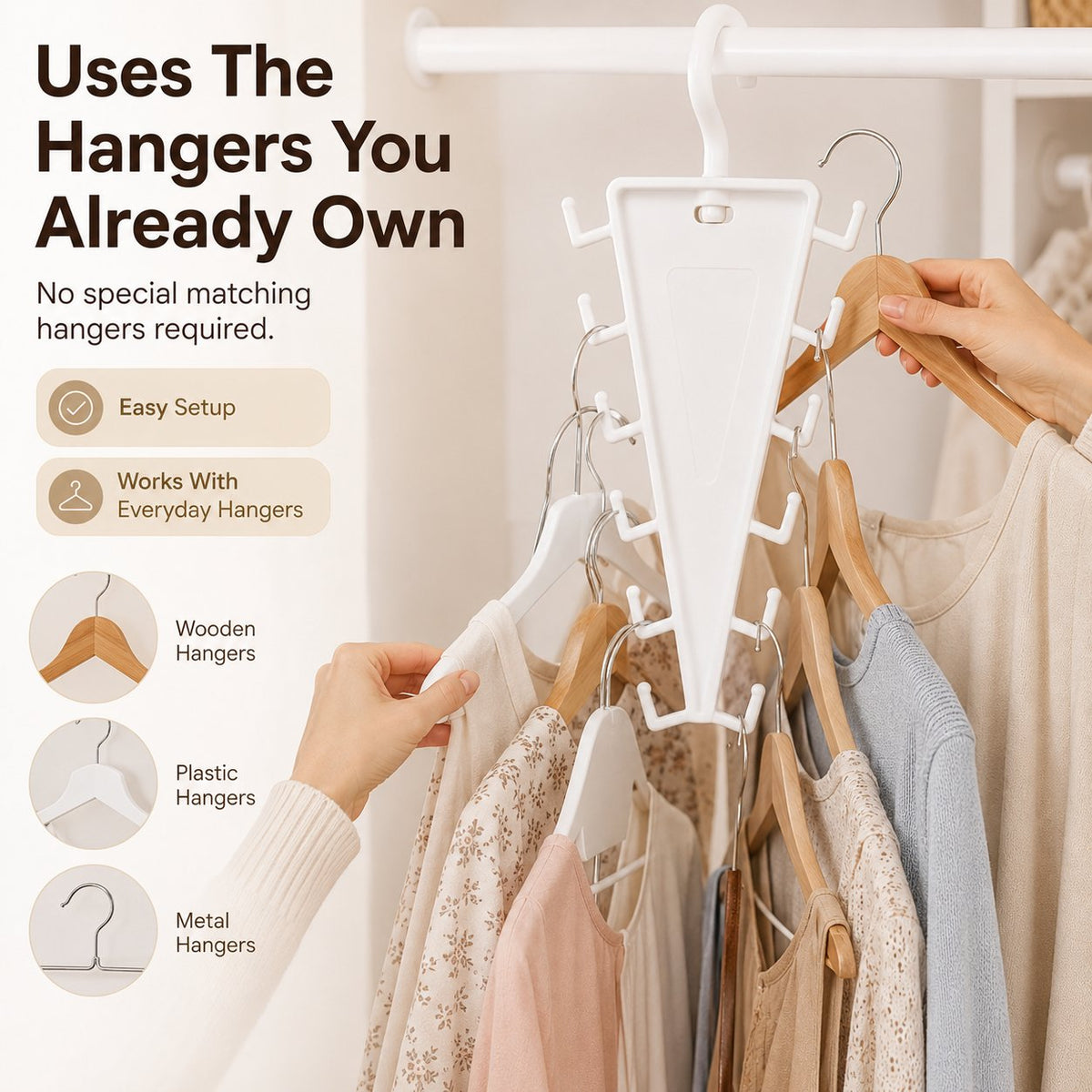🔥LAST DAY 50%OFF Multi-Layer Closet Hanger Organizer