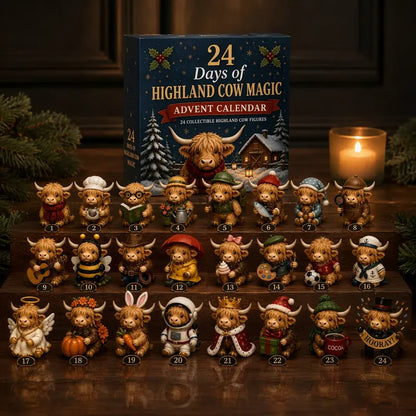 24-Day Highland Cow Advent Calendar