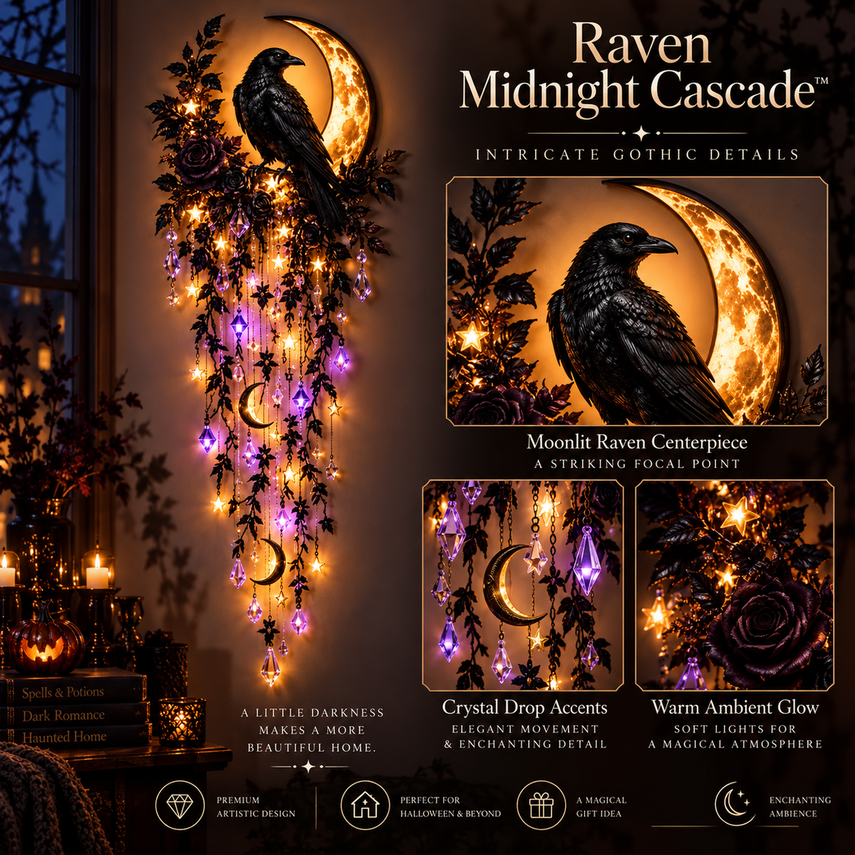 🔥Last Day 45% OFF✨Elegant Halloween Cascade Wall Light Collection