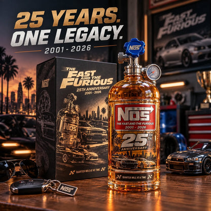 🏎️ 25th Anniversary Car Culture Collector’s Bottle 🏁 Nitrous-Inspired Display