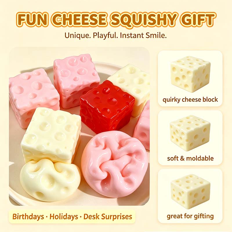 🧀 49% OFF Cheese Squishy Fidget Toy – So Soft, You’ll Keep Squeezing
