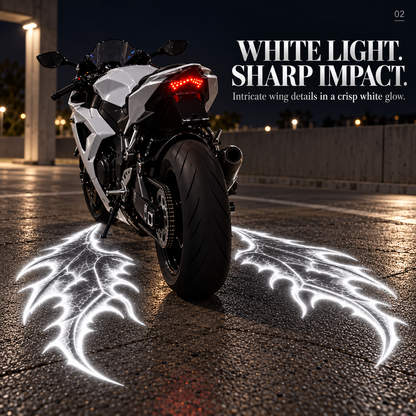 🏍️ Motorcycle Wing Projection Lights 🪽 After-Dark Ground Projectors