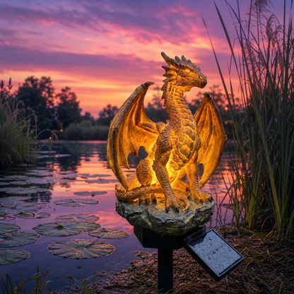 🔥 50% OFF Golden Ember Solar Dragon Light 🐉 Magical Garden & Patio Decor
