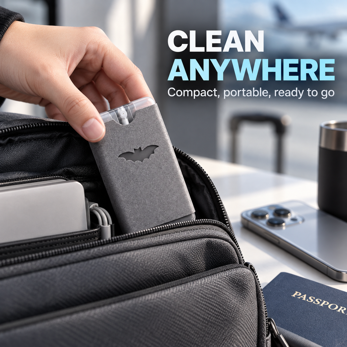 ✨ 2-in-1 Phone & Laptop Screen Cleaner Spray with Microfiber Wipe | Portable Streak-Free Cleaning Mist 📱