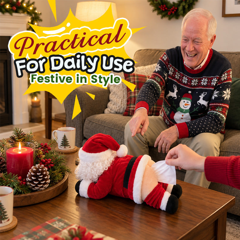 🎅unny Santa Butt Tissue Box – Pull a Tissue, Get a Laugh 😂