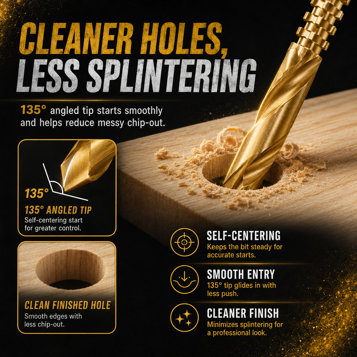 🔥 50% OFF 6-Piece HSS Carving Drill Bit Set ⚡ Drill, Groove & Shape with Ease