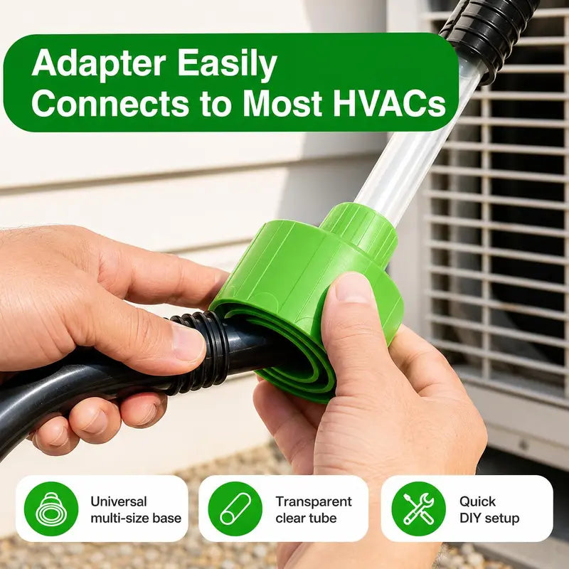 ❄️ 49% OFF AC Drain Line Cleaner Adapter – Universal HVAC Condensate Pipe Unclogger