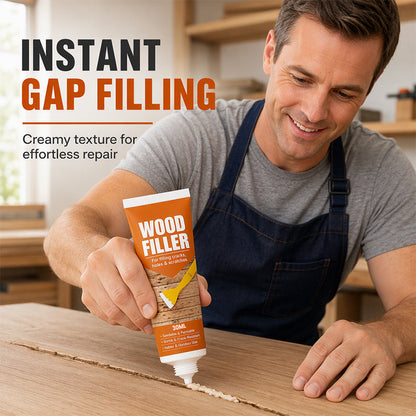 🔥49% OFF 2 Pack-Professional Wood Filler Repair Paste – Fill Cracks, Holes & Scratches