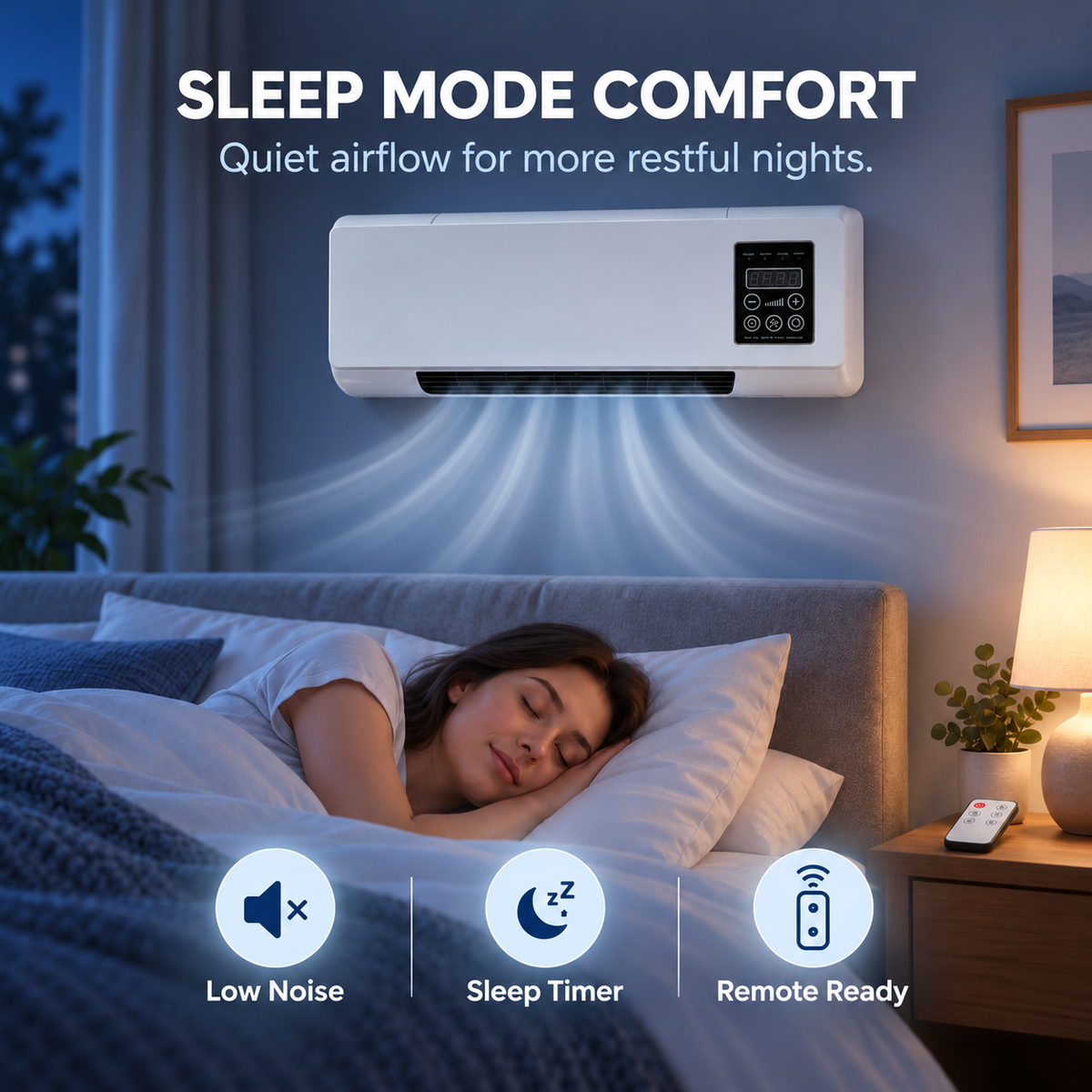 ❄️🔥 2-in-1 Wall-Mounted Dual Season Air Cooler & PTC Ceramic Fast Heater with Remote 🎛️