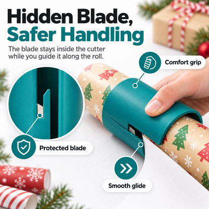 🎄 FINAL HOLIDAY SALE — 50% OFF 3PCS Smart Wrapping Paper Cutter for Faster, Straighter Gift Wrap 🎁
