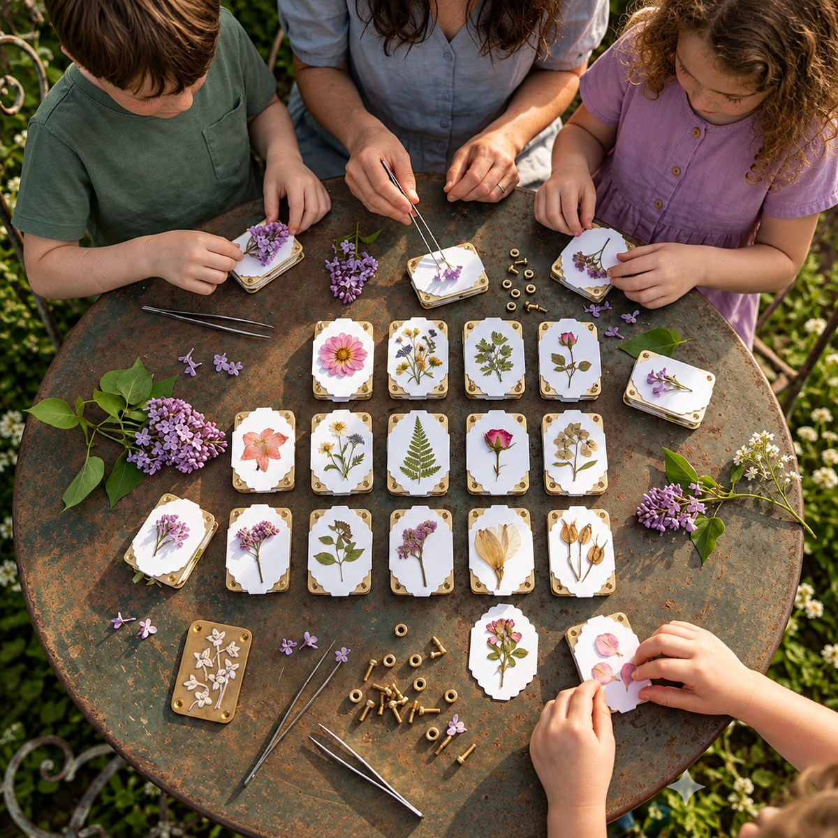 🌸 Mini Portable Botanical Flower Press Kit for Wildflowers & Craft Keepsakes 🌿