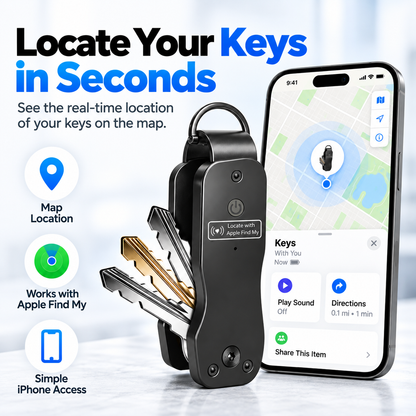 🔑 Smart Key Organizer With Find My Compatibility — Keep Keys Neat & Easier To Locate