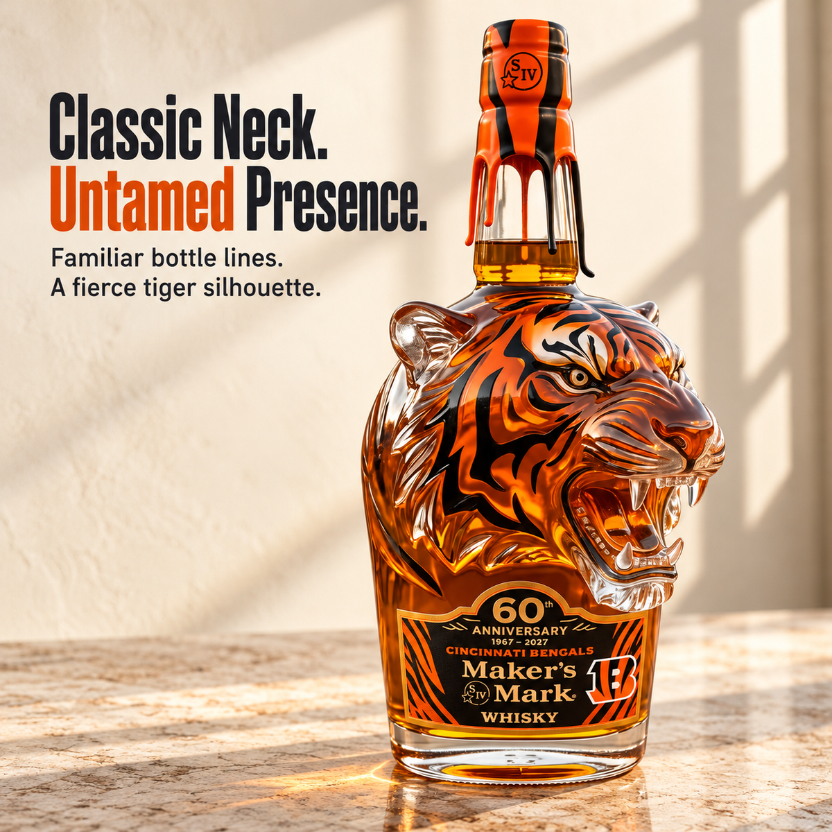 🐅 Bring the Roar Home 🔥 Orange & Black Collector’s Bottle