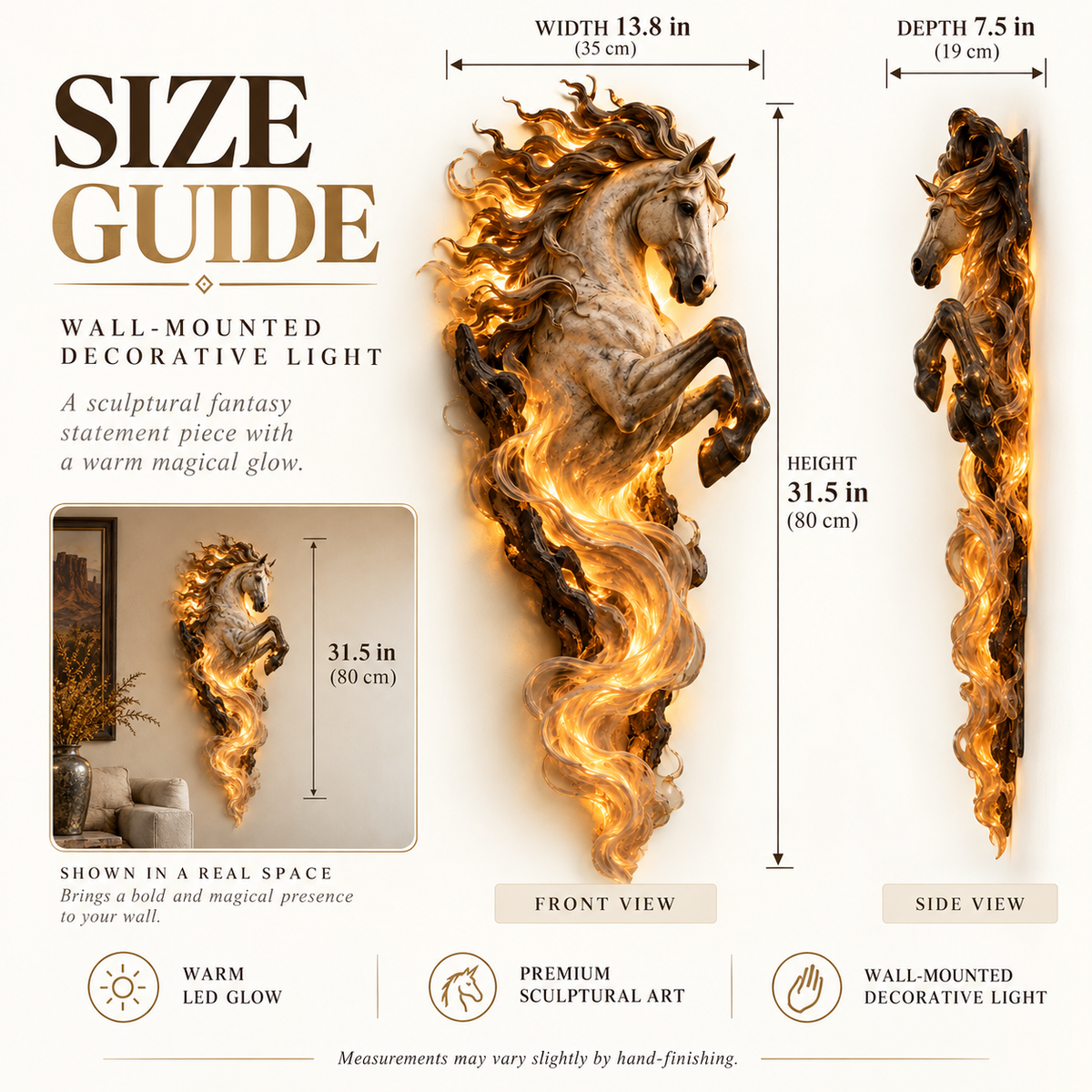 🔥Last Day 56% OFF -🦄 Celestial Flame Unicorn Wall Sconce – A Magical Guardian Awakens on Your Wall