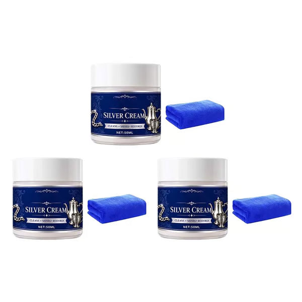 ✨ Professional Silver Polish & Tarnish Restoring Cream with Protective Anti-Tarnish Barrier 🥄